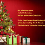 Frohe Weihnachten und eine gutes neues Jahr
