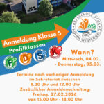 Anmeldewochen Klasse 5